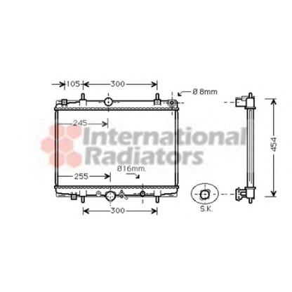 Foto Radiador, refrigeración del motor VAN WEZEL 40002200