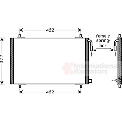 Photo Condenser, air conditioning VAN WEZEL 40005191