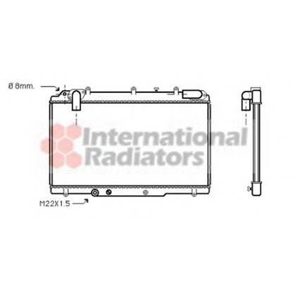 Foto Radiador, refrigeración del motor VAN WEZEL 43002240