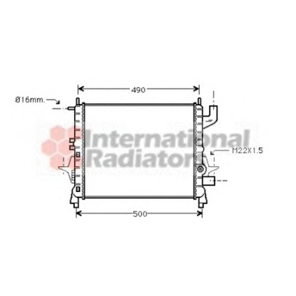 Photo Radiator, engine cooling VAN WEZEL 43002262