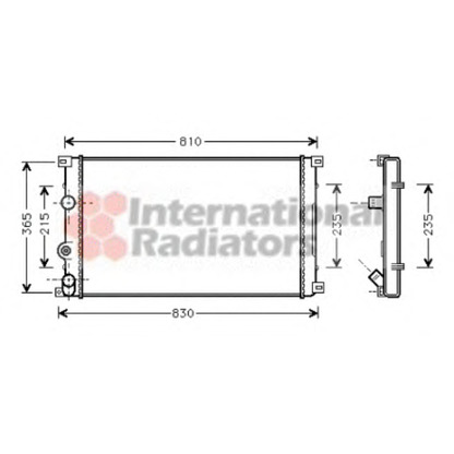 Foto Radiador, refrigeración del motor VAN WEZEL 43002276