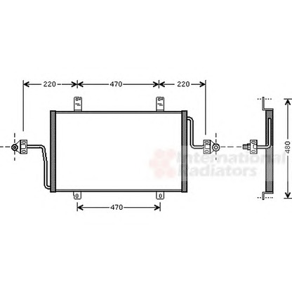 Photo Condenser, air conditioning VAN WEZEL 43005279