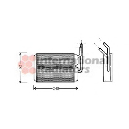 Photo Heat Exchanger, interior heating VAN WEZEL 43006220