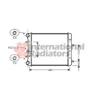 Photo Radiateur, refroidissement du moteur VAN WEZEL 76002005