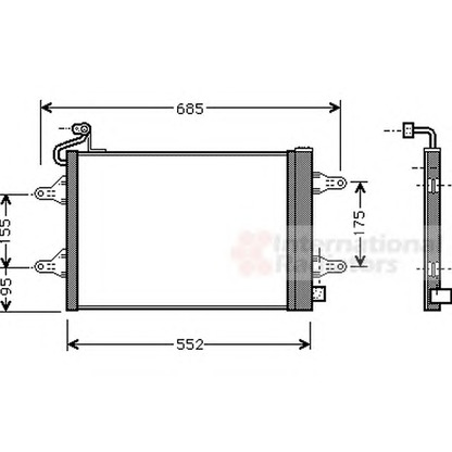 Photo Condenser, air conditioning VAN WEZEL 76005007