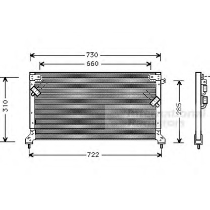 Foto Condensatore, Climatizzatore VAN WEZEL 51005040