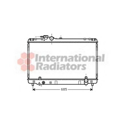 Photo Radiator, engine cooling VAN WEZEL 53002234