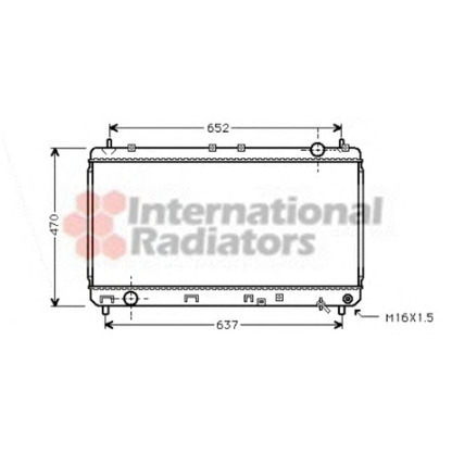 Photo Radiator, engine cooling VAN WEZEL 53002247