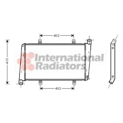 Photo Radiator, engine cooling VAN WEZEL 59002015