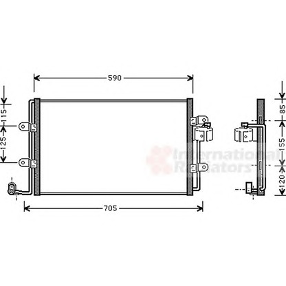 Photo Condenser, air conditioning VAN WEZEL 58005176