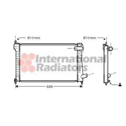 Foto Radiador, refrigeración del motor VAN WEZEL 09002182