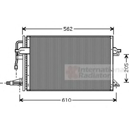 Foto Condensador, aire acondicionado VAN WEZEL 18005323