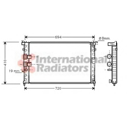 Photo Radiateur, refroidissement du moteur VAN WEZEL 40002231