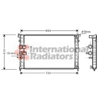 Photo Radiateur, refroidissement du moteur VAN WEZEL 40002232