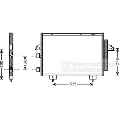 Foto Condensador, aire acondicionado VAN WEZEL 53005281