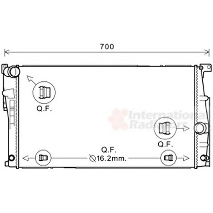 Foto Radiador, refrigeración del motor VAN WEZEL 06002447