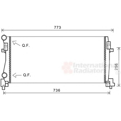 Foto Radiador, refrigeración del motor VAN WEZEL 58002340