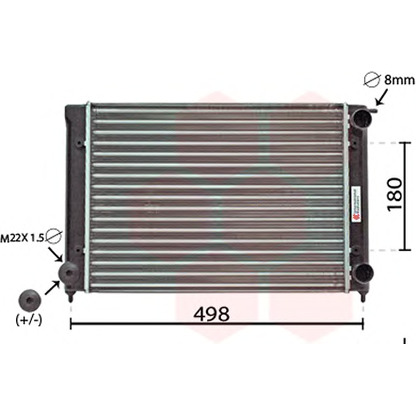 Foto Radiador, refrigeración del motor VAN WEZEL 58002040