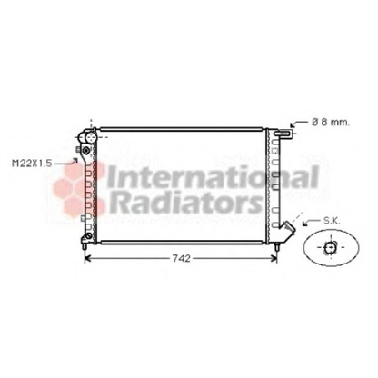 Photo Radiator, engine cooling VAN WEZEL 09002198