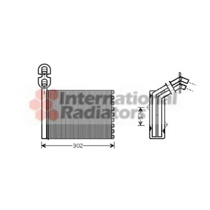 Foto Scambiatore calore, Riscaldamento abitacolo VAN WEZEL 58006201