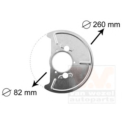 Photo Déflecteur, disque de frein VAN WEZEL 5870372