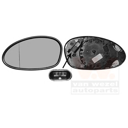 Photo Mirror Glass, outside mirror VAN WEZEL 0627865U