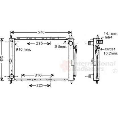 Photo Radiator, engine cooling VAN WEZEL 1300M369