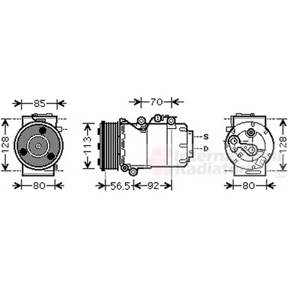 Photo Compressor, air conditioning VAN WEZEL 1800K497