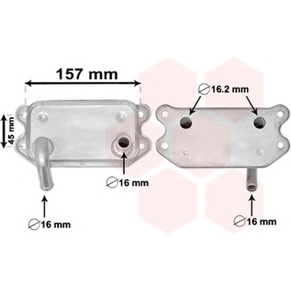 Foto Radiador de aceite, aceite motor VAN WEZEL 59003154