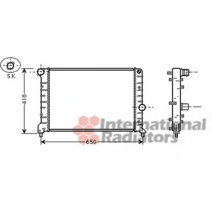 Foto Radiador, refrigeración del motor VAN WEZEL 01002083