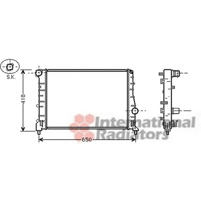 Photo Radiateur, refroidissement du moteur VAN WEZEL 01002084