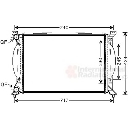 Photo Radiator, engine cooling VAN WEZEL 03002195