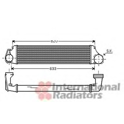 Foto Radiador de aire de admisión VAN WEZEL 03004224