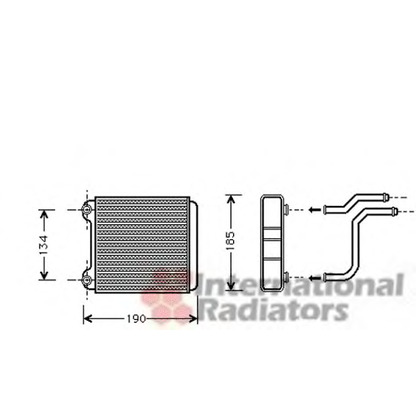Photo Heat Exchanger, interior heating VAN WEZEL 03006183