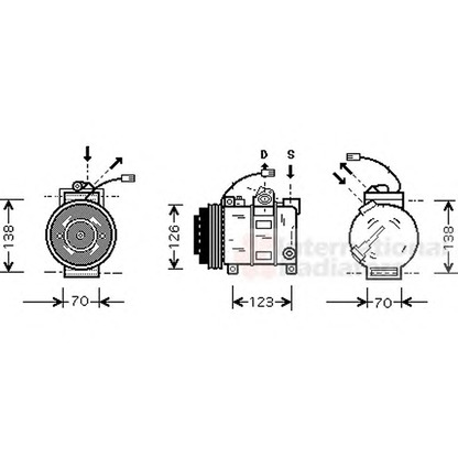 Foto Compressore, Climatizzatore VAN WEZEL 0300K015