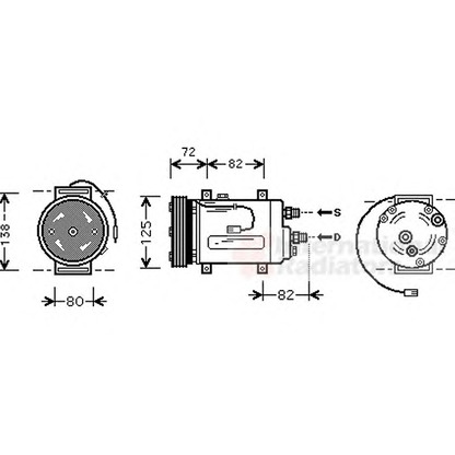 Photo Compressor, air conditioning VAN WEZEL 0300K178