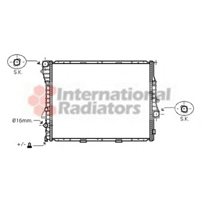 Photo Radiator, engine cooling VAN WEZEL 06002275