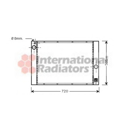 Photo Radiator, engine cooling VAN WEZEL 06002284