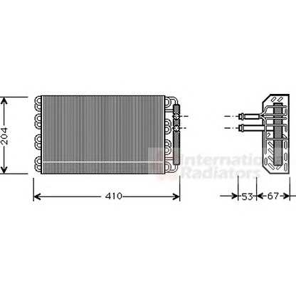 Photo Evaporator, air conditioning VAN WEZEL 0600V019