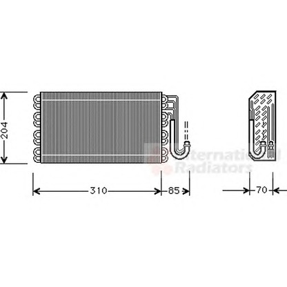 Photo Evaporateur climatisation VAN WEZEL 0600V025