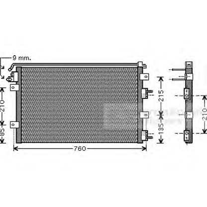 Foto Condensatore, Climatizzatore VAN WEZEL 07005078