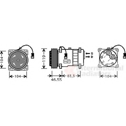 Foto Compresor, aire acondicionado VAN WEZEL 0900K019