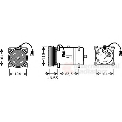 Foto Compresor, aire acondicionado VAN WEZEL 0900K161