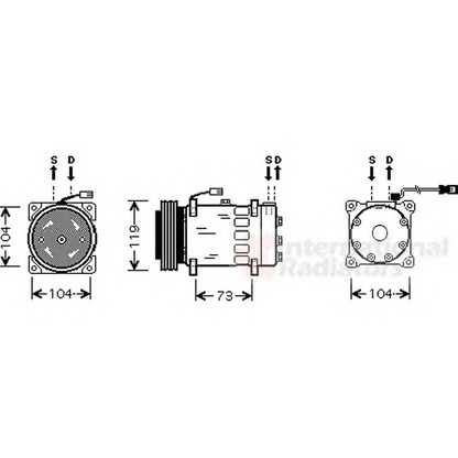 Photo Compressor, air conditioning VAN WEZEL 0900K180