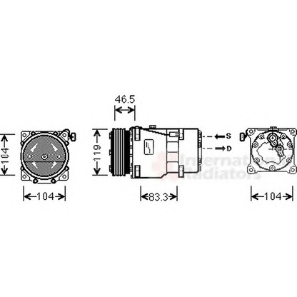 Photo Magnetic Clutch, air conditioner compressor VAN WEZEL 0900K201