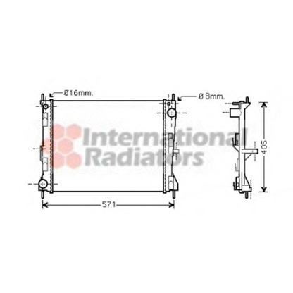 Foto Radiador, refrigeración del motor VAN WEZEL 13002235