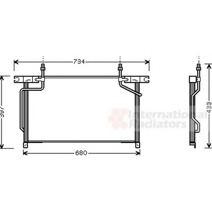 Photo Condenser, air conditioning VAN WEZEL 13005213