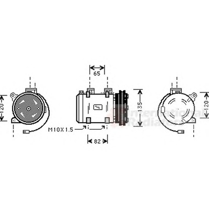 Photo Compressor, air conditioning VAN WEZEL 1300K192