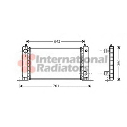 Photo Radiator, engine cooling VAN WEZEL 17002243