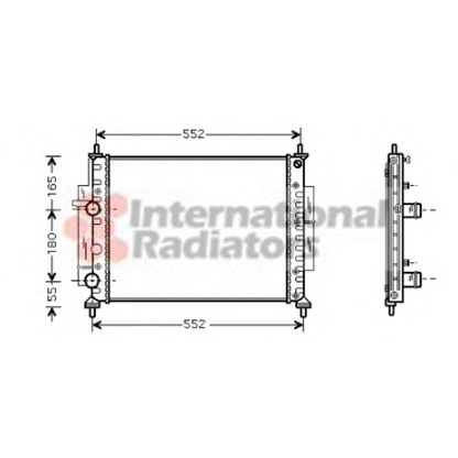 Photo Radiator, engine cooling VAN WEZEL 17002268